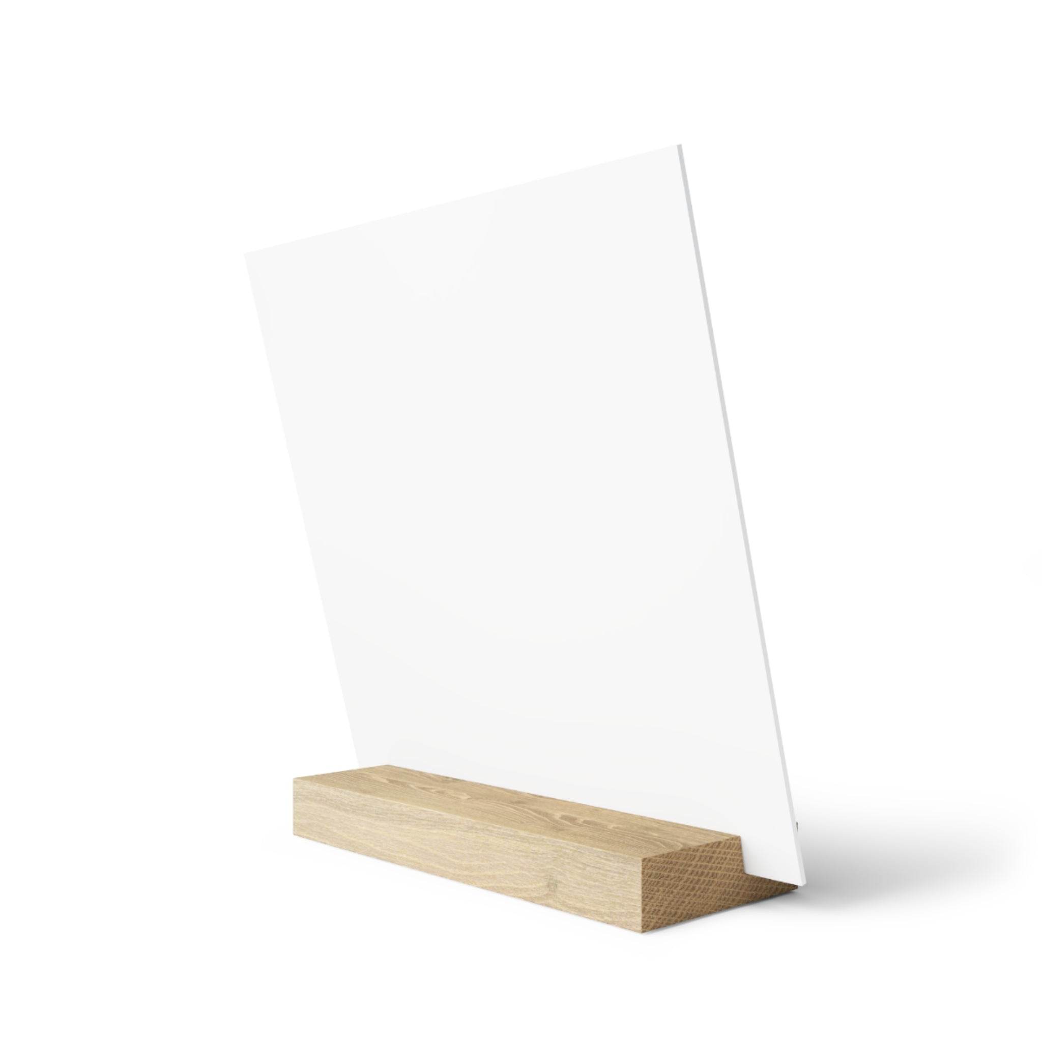 Printify blank home decor sign with wooden stand eco-friendly teacher of the year gift display