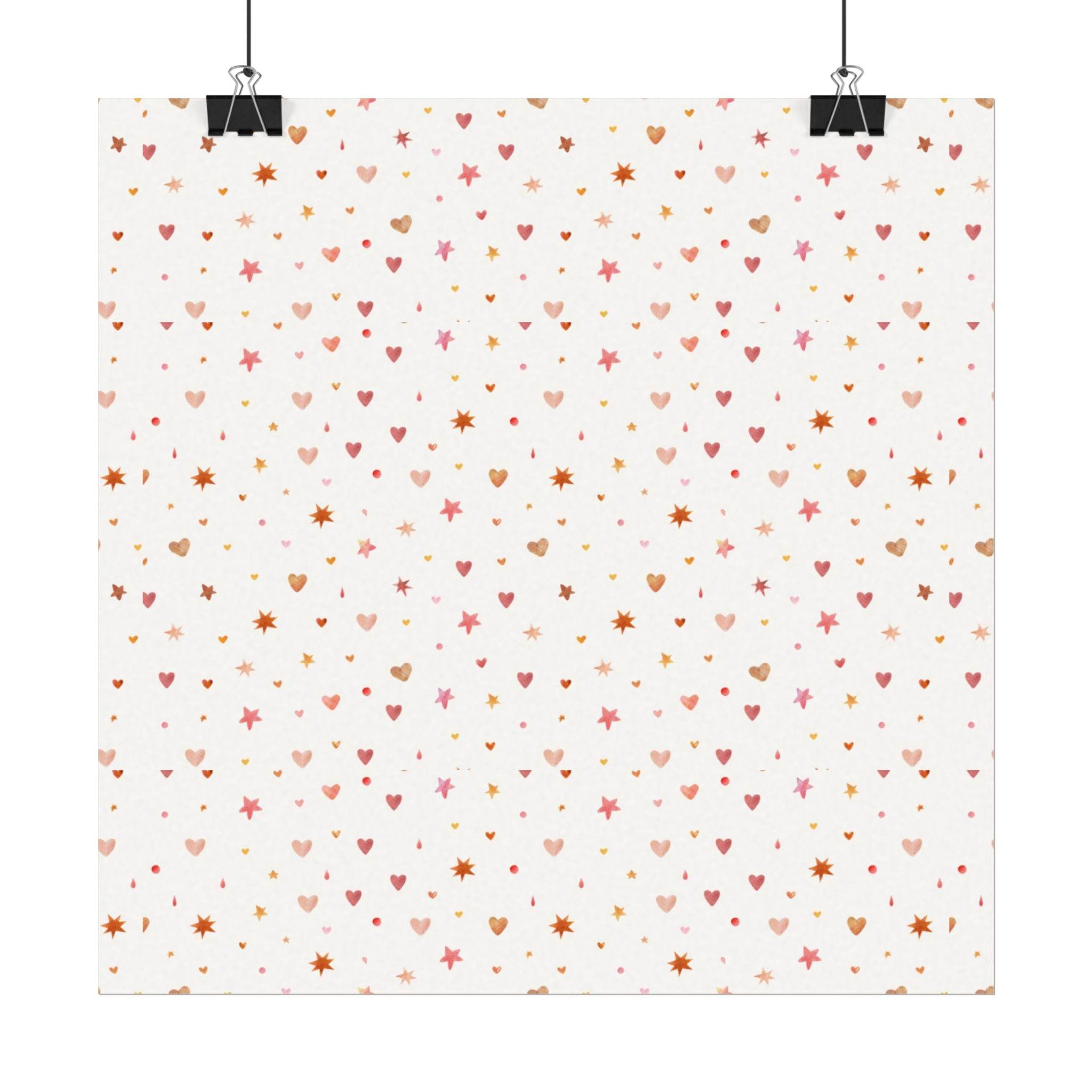 Heart Sparkle Textured Watercolor Matte Posters - Posters - Esmeralda Ecostore