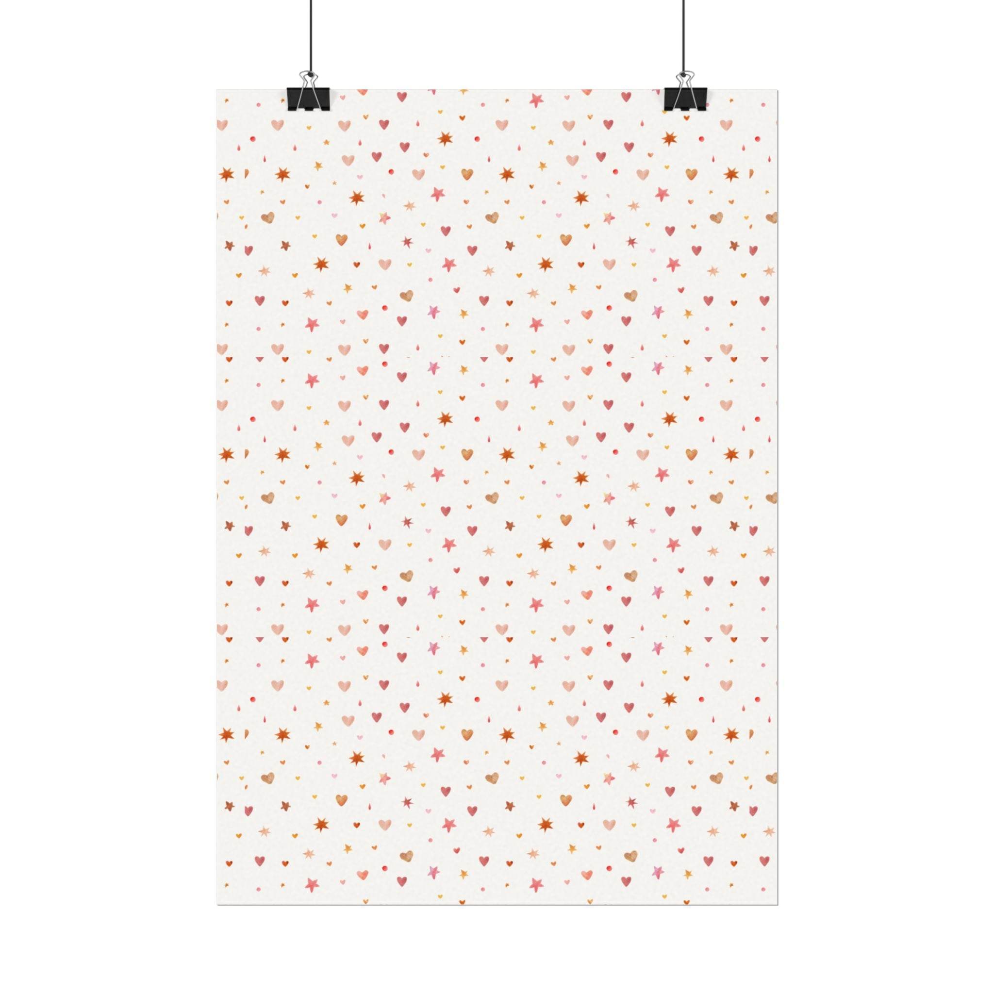 Heart Sparkle Textured Watercolor Matte Posters - Posters - Esmeralda Ecostore
