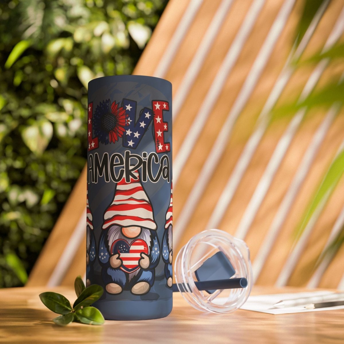 Love America Maars Maker Skinny Matte Tumbler
