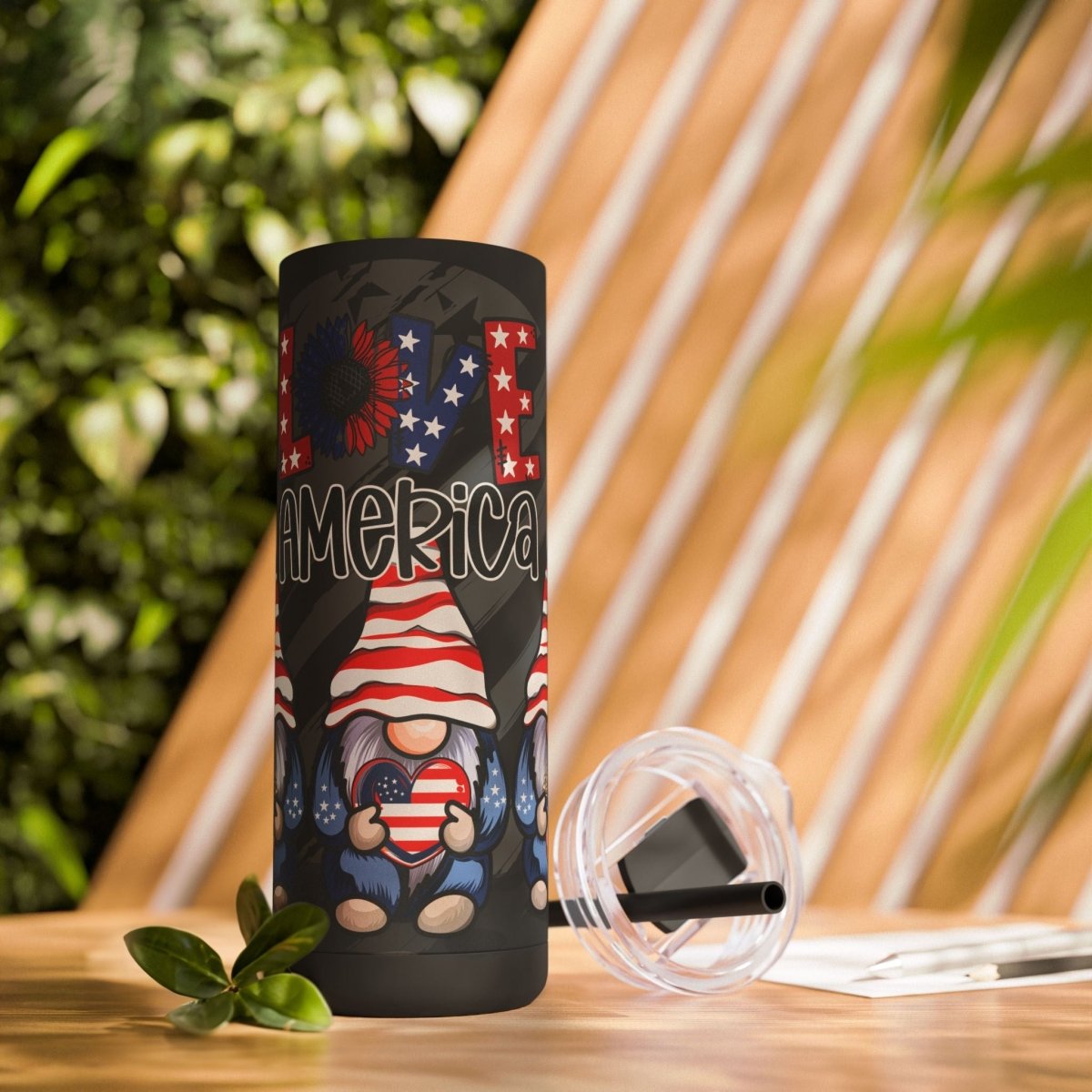 Love America Maars Maker Skinny Matte Tumbler