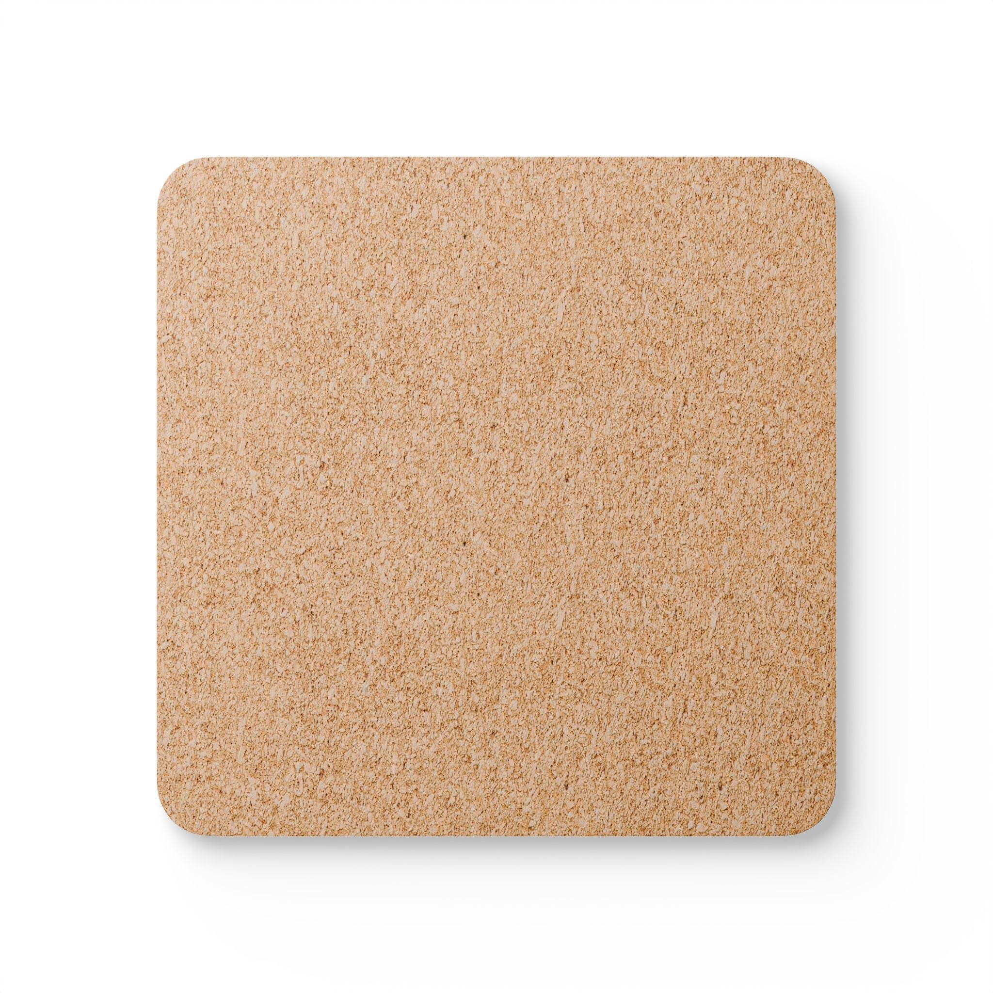 Square cork kitchen accessory coaster by Printify perfect for love in a mug coasters