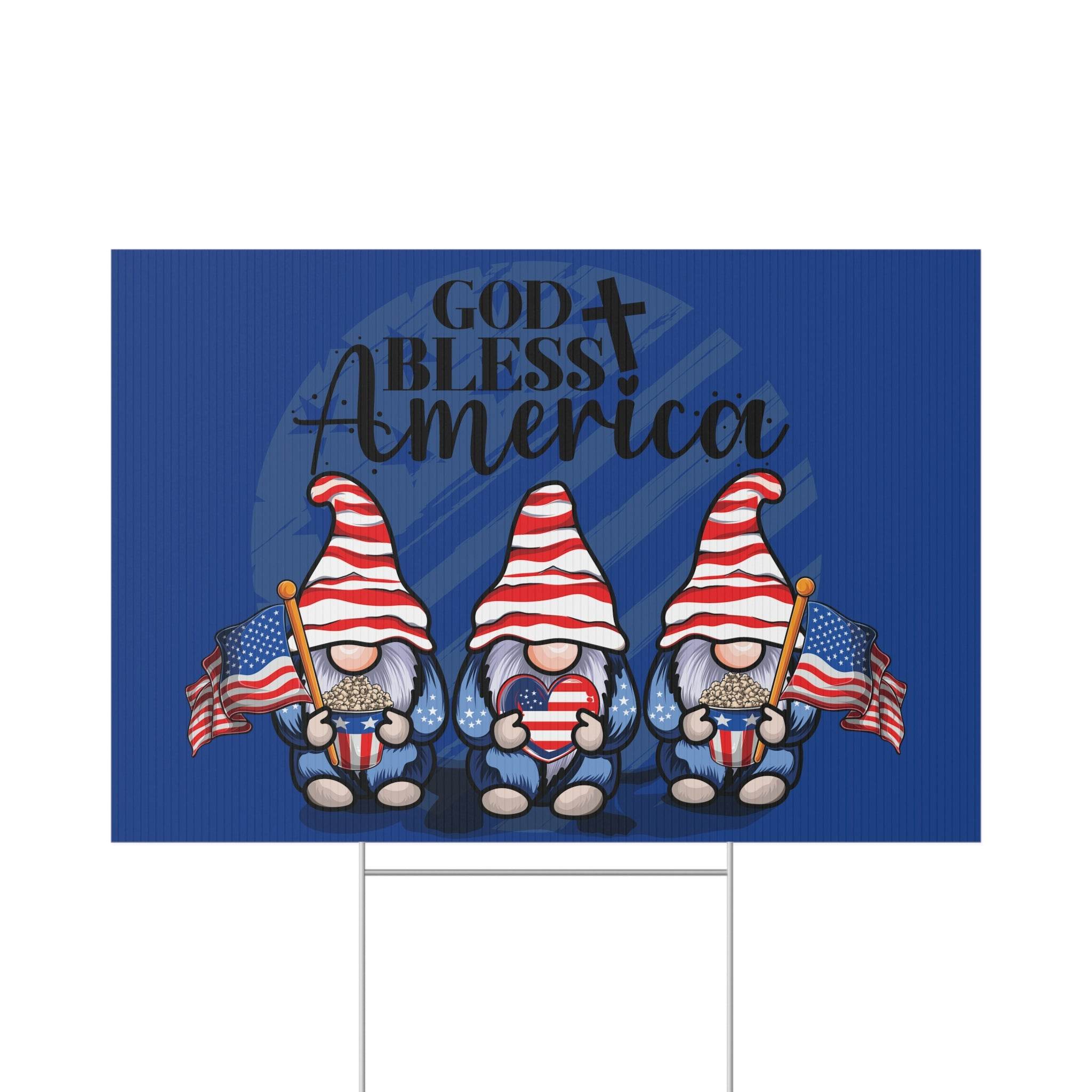 God Bless America Eco-Friendly Lawn Sign