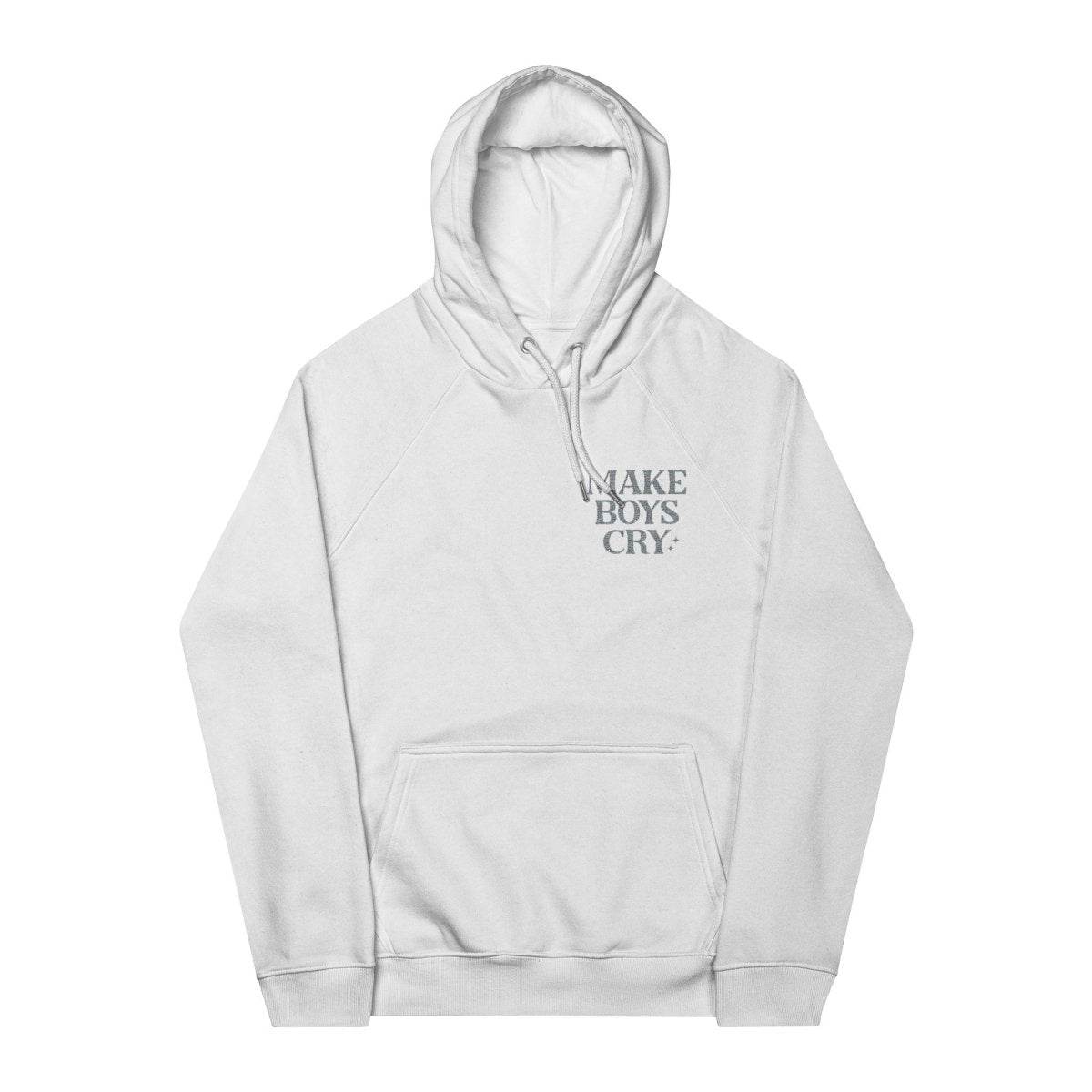 Make Boys Cry Unisex Eco Ragian Hoodie - Hoodies - Esmeralda Ecostore