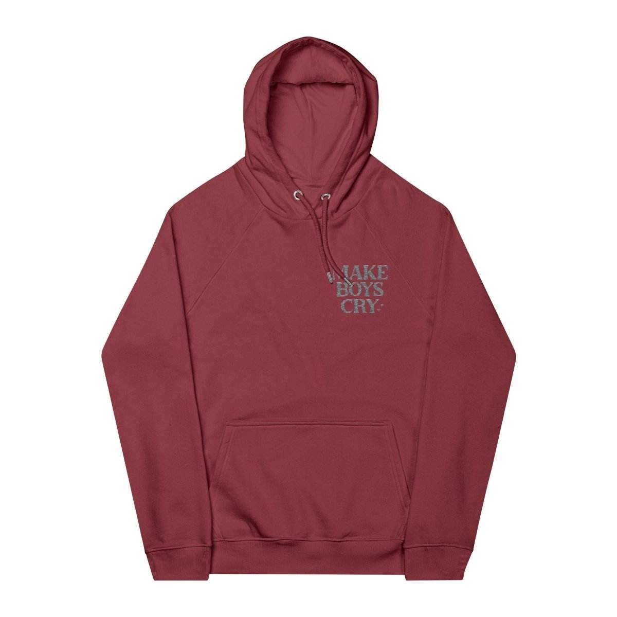 Make Boys Cry Unisex Eco Ragian Hoodie - Hoodies - Esmeralda Ecostore