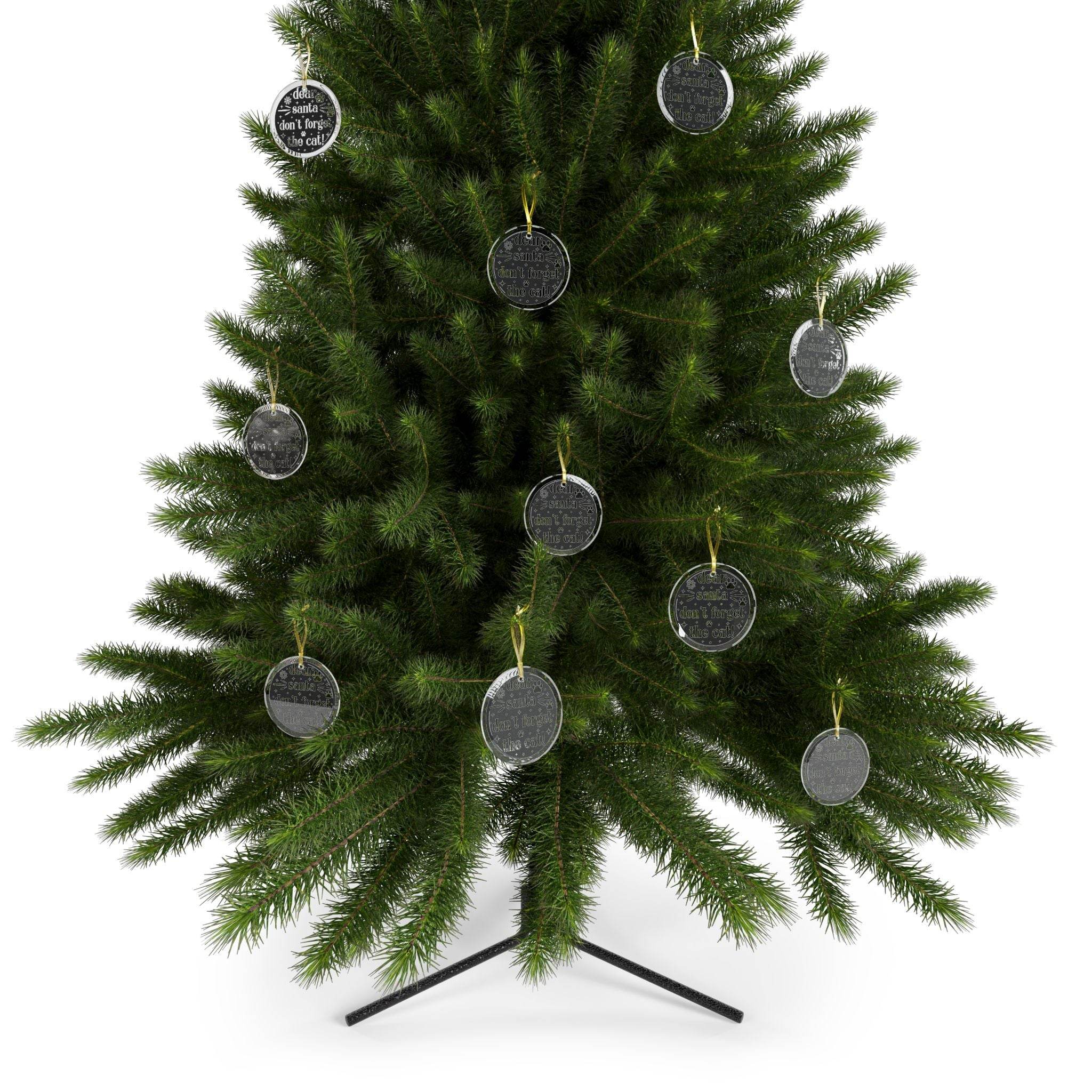 Santa Claws Holiday Glass Ornaments - Seasonal Decorations - Esmeralda Ecostore