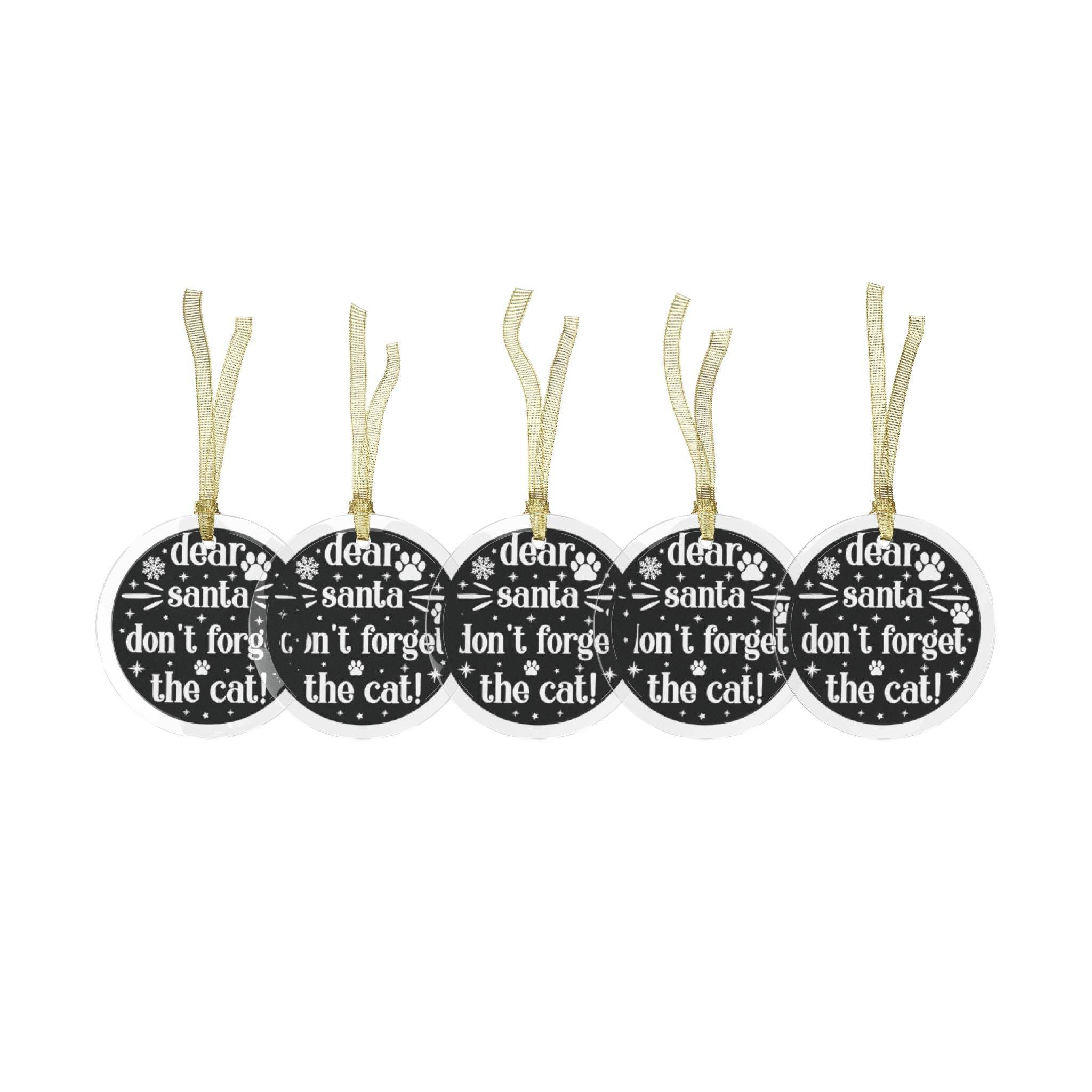 Santa Claws Holiday Glass Ornaments - Seasonal Decorations - Esmeralda Ecostore