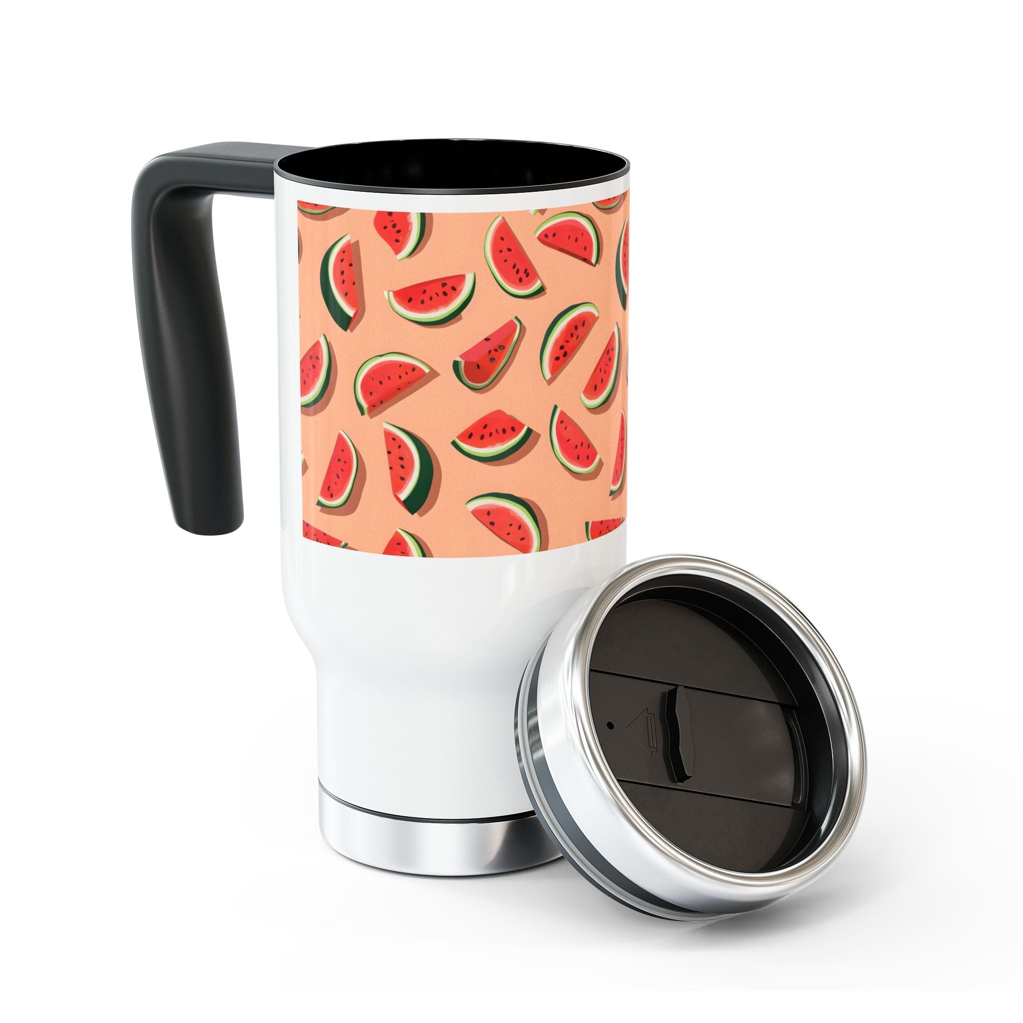 Slice of Summer Stainless Steel Travel Mug with Handle