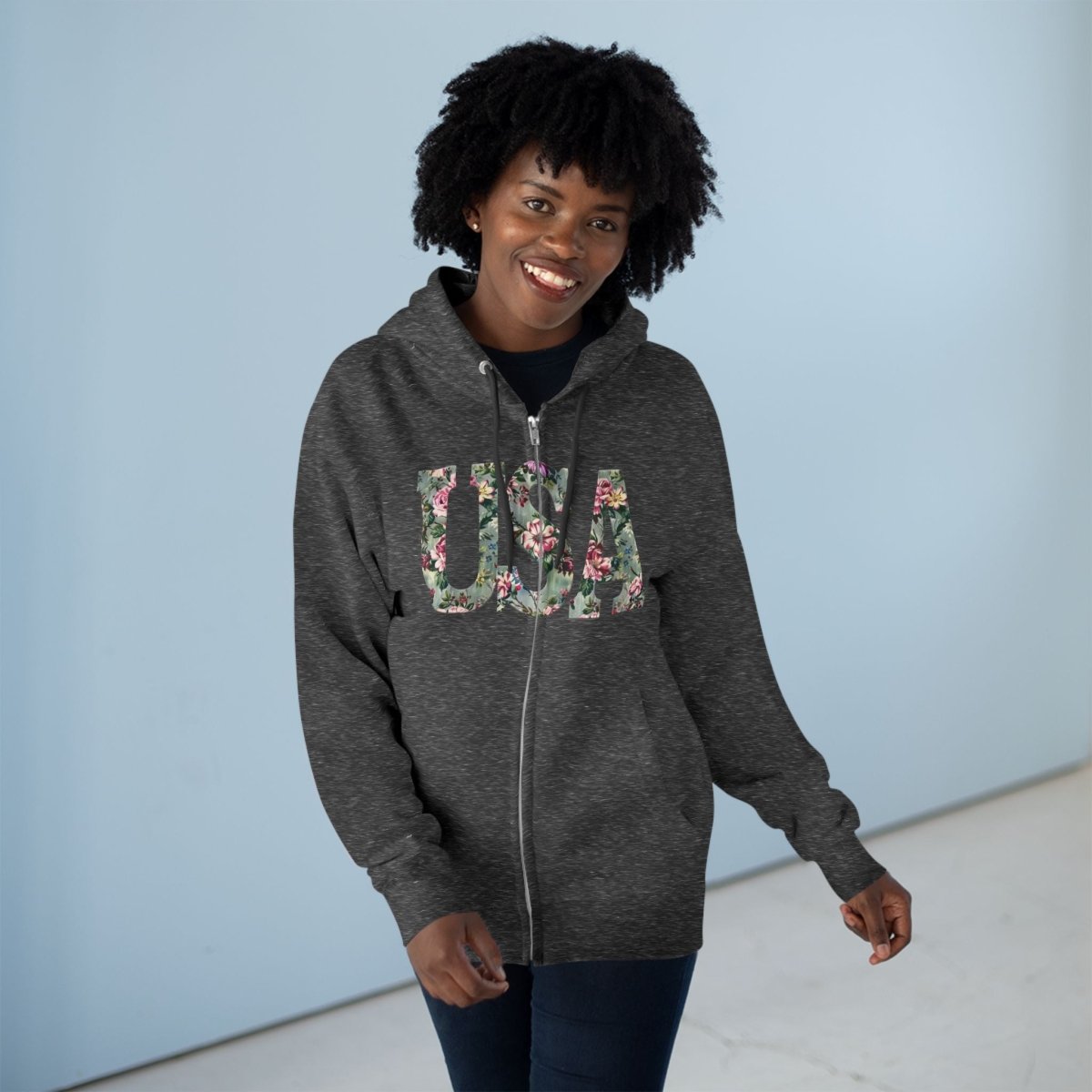 USA Unisex Zip Hoodie
