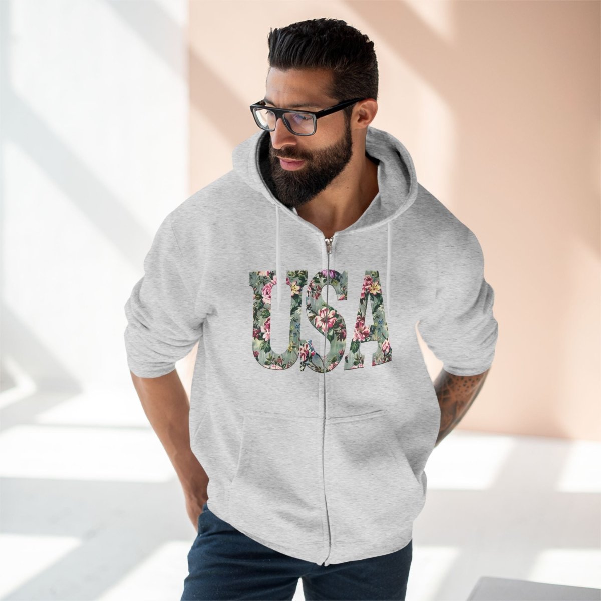 USA Unisex Zip Hoodie