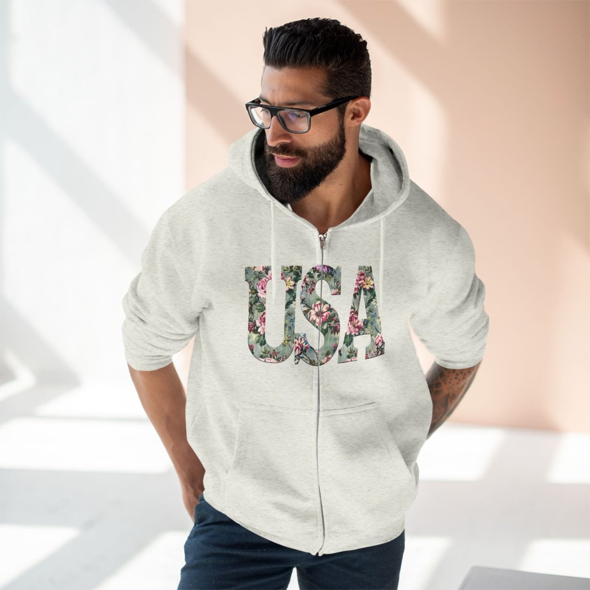 USA Unisex Zip Hoodie