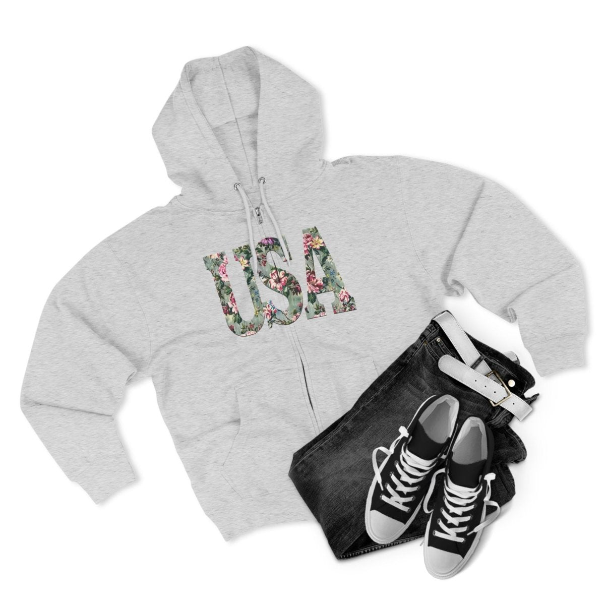 USA Unisex Zip Hoodie