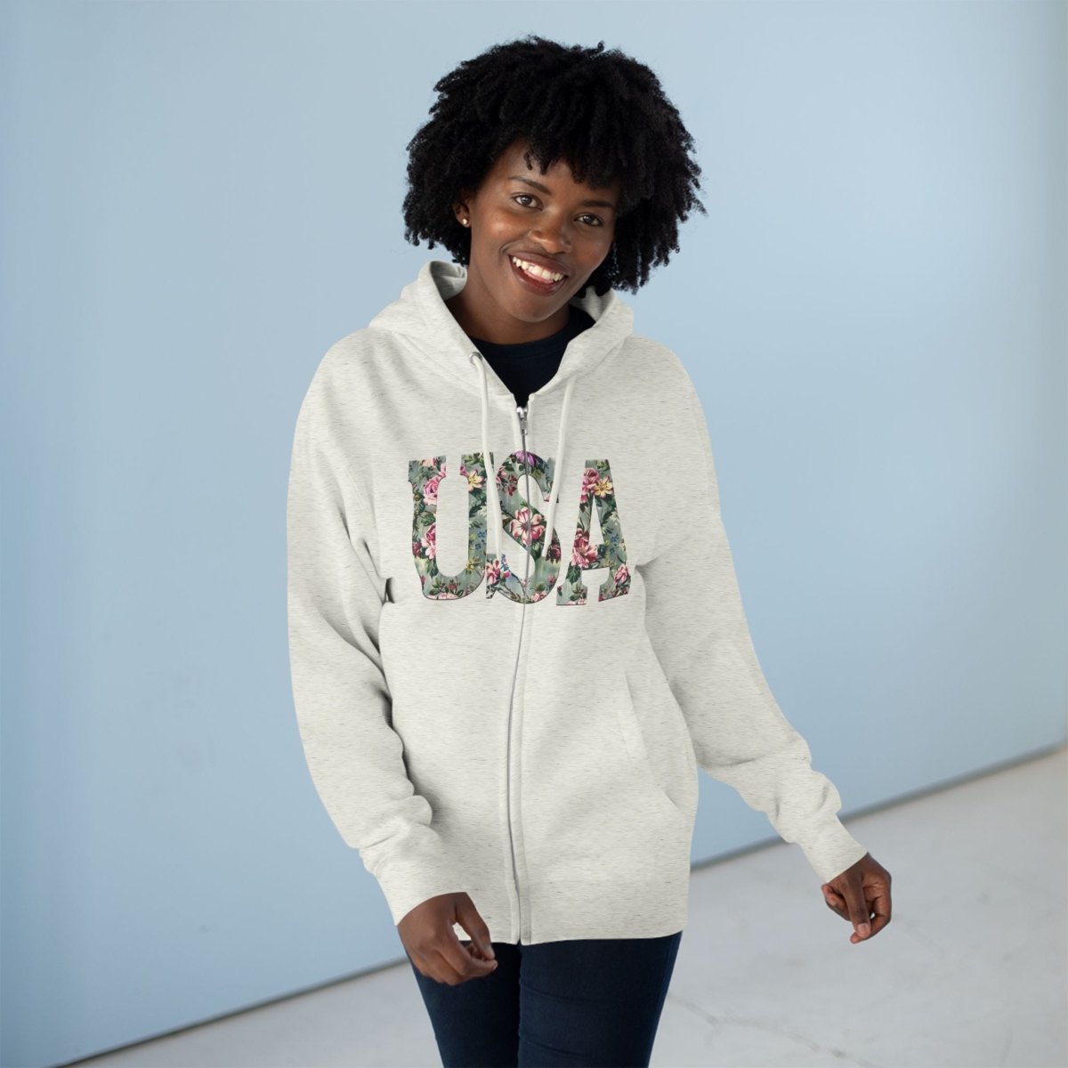 USA Unisex Zip Hoodie