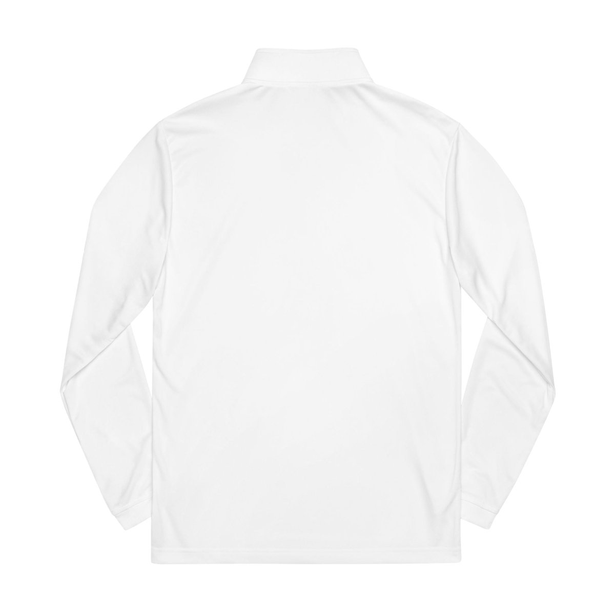 Back view of a white sweatshirt from Printify, perfect for eco-friendly athletic wear