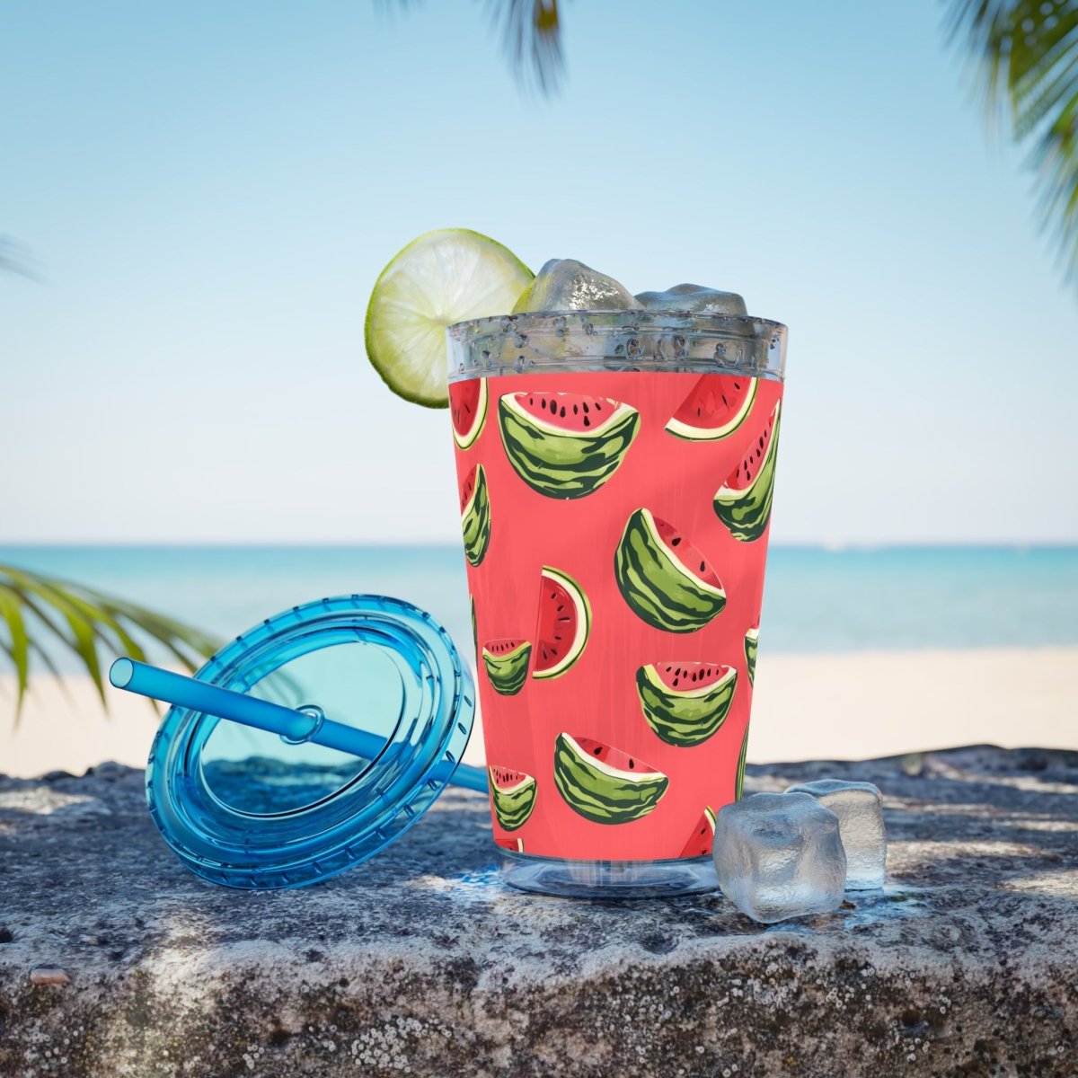 Watermelon Sunsplash Tumbler with Straw