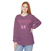 Senior Class of 2026 Butterfly Unisex Garment-Dyed Long Sleeve T-Shirt