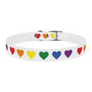 Rainbow Hearts Dog Collar