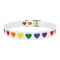 Rainbow Hearts Dog Collar