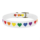 Rainbow Hearts Dog Collar