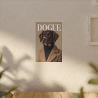 Stylish Dog Art Print Matte Canvas Stretched 0.75" - Multi-Size