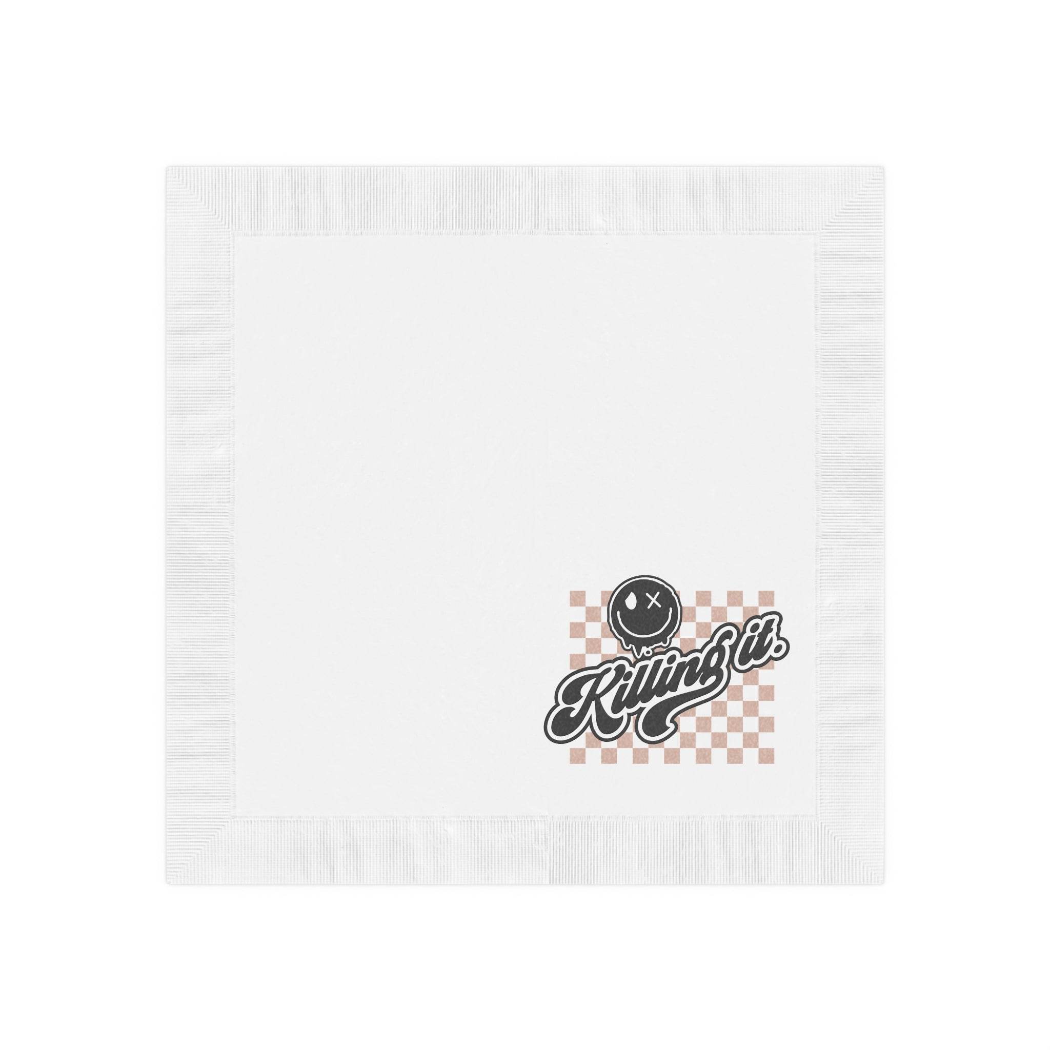 Killing It White Coined Napkins - Esmeralda Ecostore