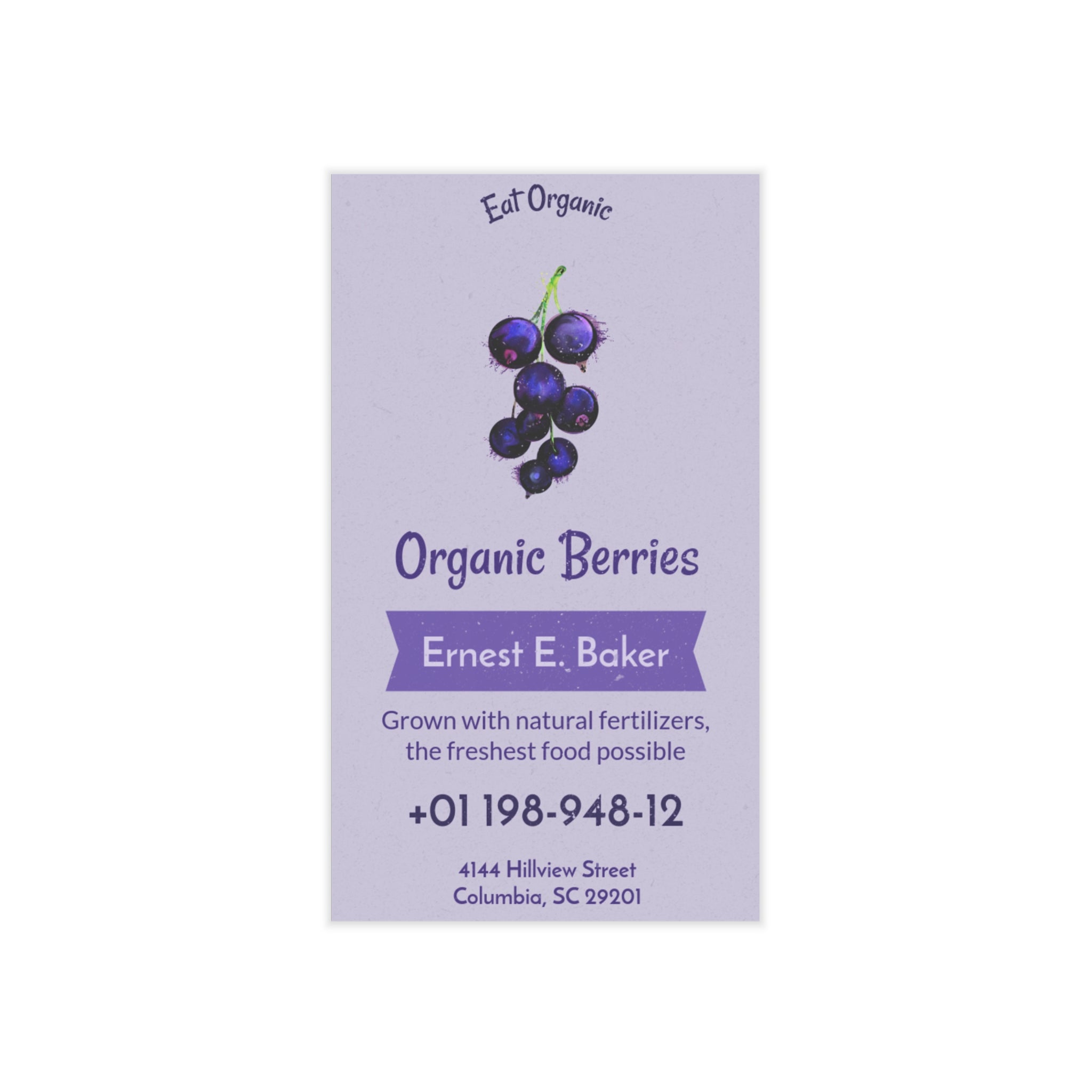 The Natural Choice Business Cards - Esmeralda Ecostore