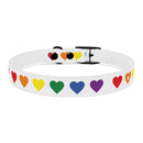 Rainbow Hearts Dog Collar