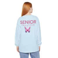 Senior Class of 2026 Butterfly Unisex Garment-Dyed Long Sleeve T-Shirt
