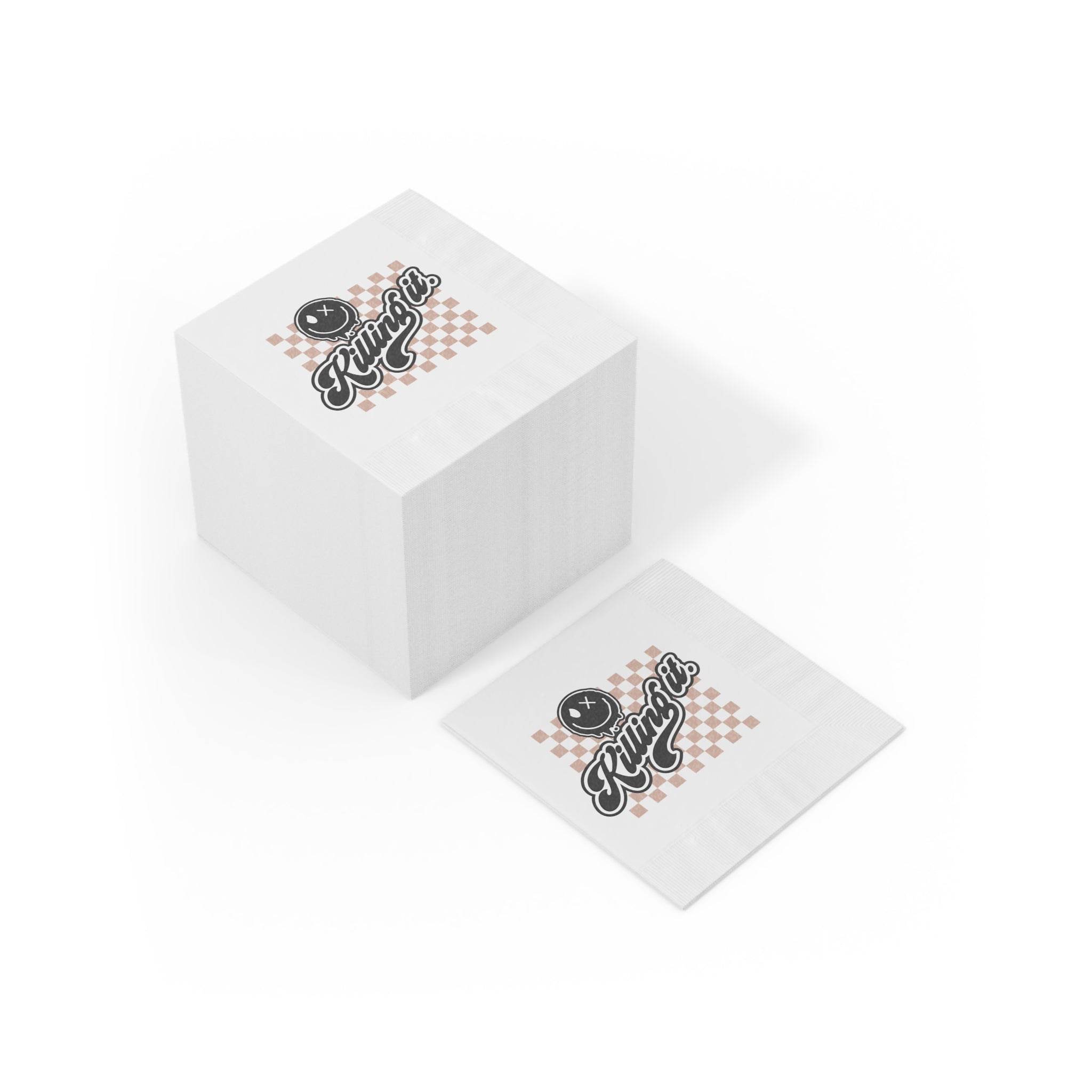 Killing It White Coined Napkins - Esmeralda Ecostore