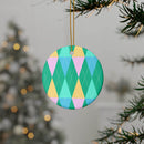 Geometric Gems Decorative Ceramic Ornaments - Esmeralda Ecostore