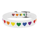 Rainbow Hearts Dog Collar