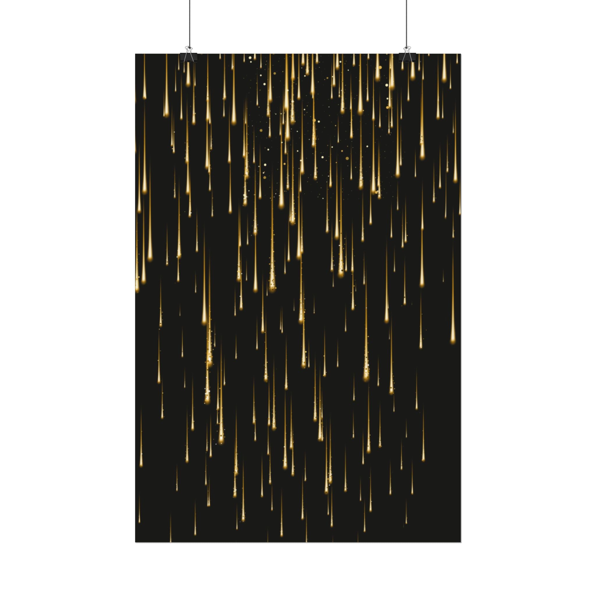 Golden Rain Rolled Posters