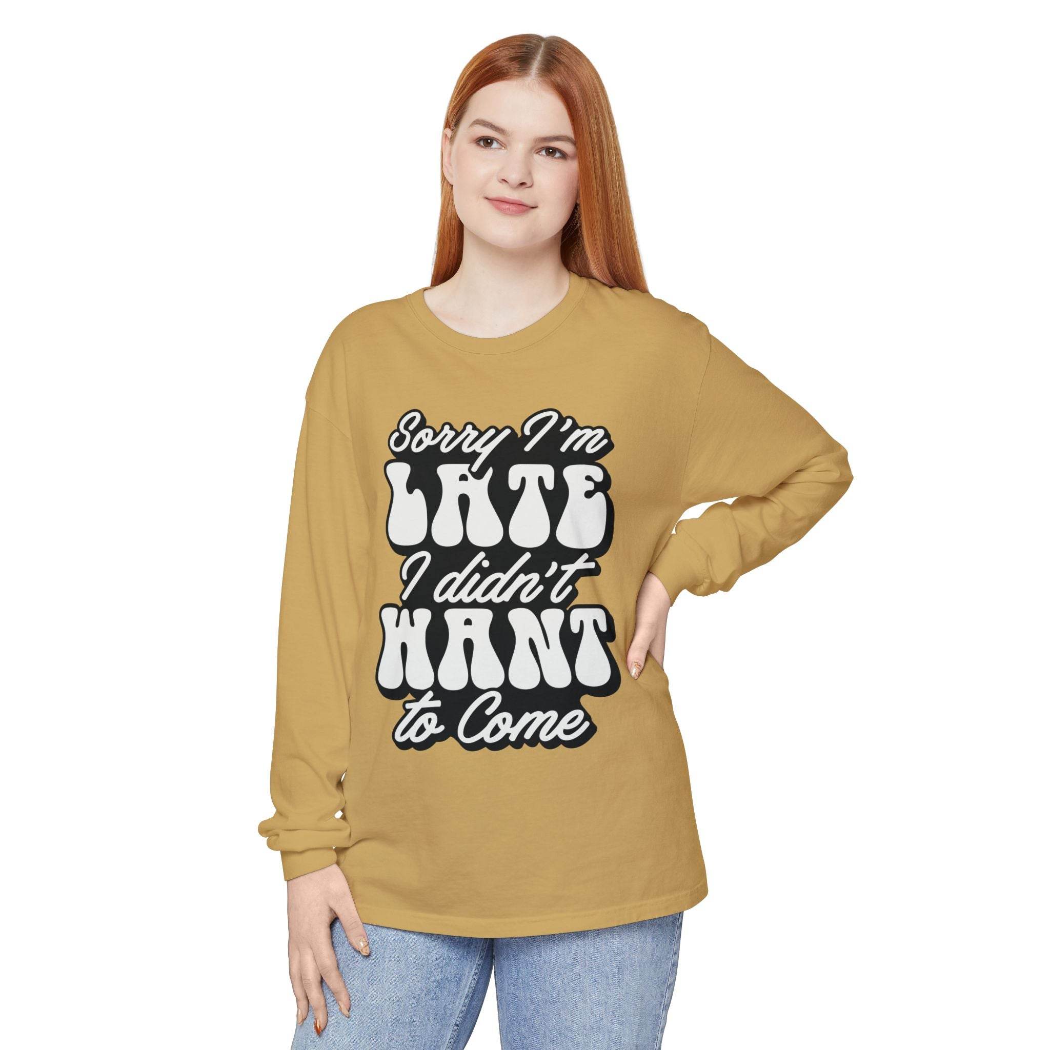 Sarcastic Unisex Garment-Dyed Long Sleeve T-Shirt - Esmeralda Ecostore