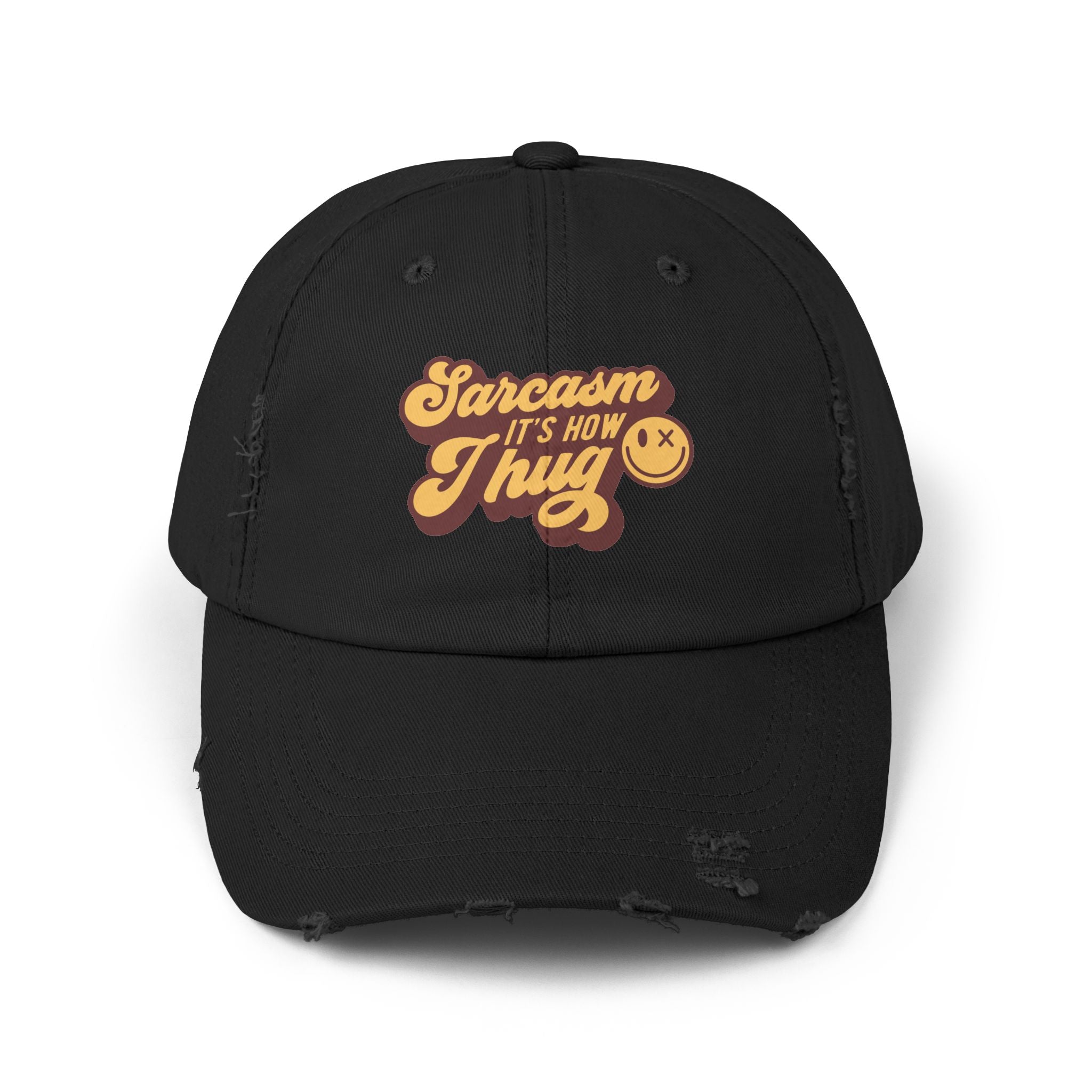 Sarcastic Unisex-Distressed Cap