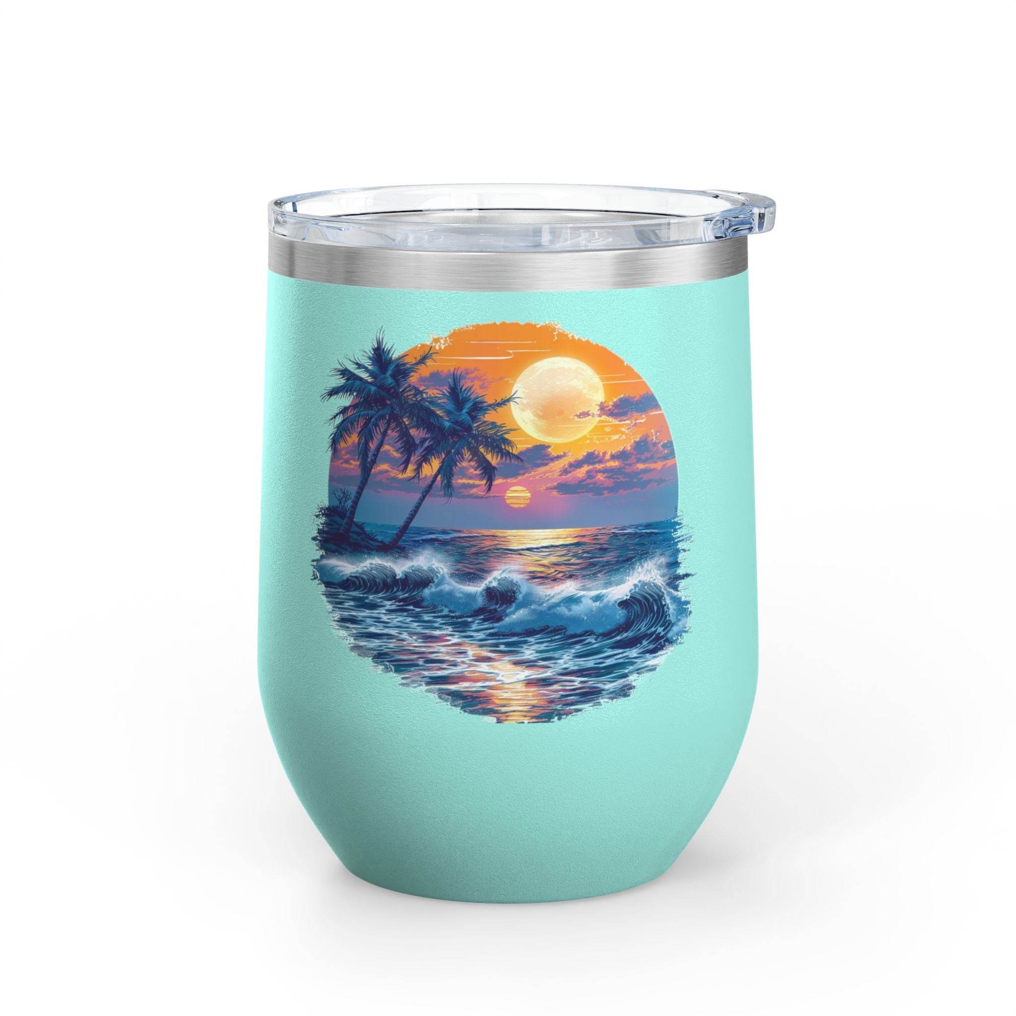 Tropical Sunset Wine Tumbler