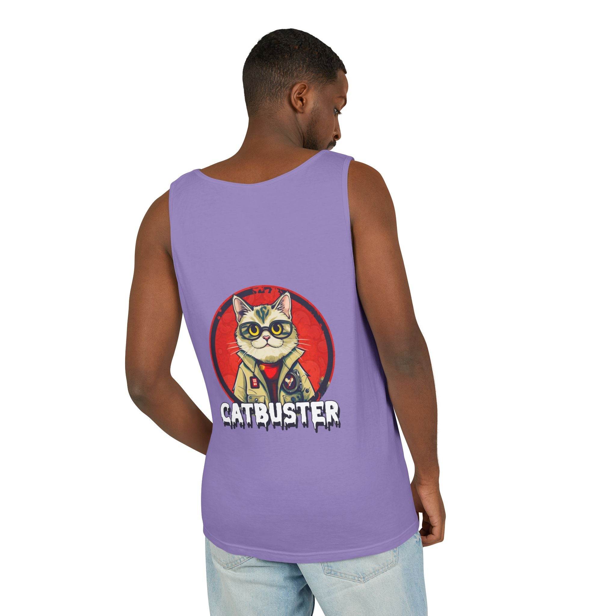 Catbuster Unisex Garment-Dyed Tank Top - Esmeralda Ecostore