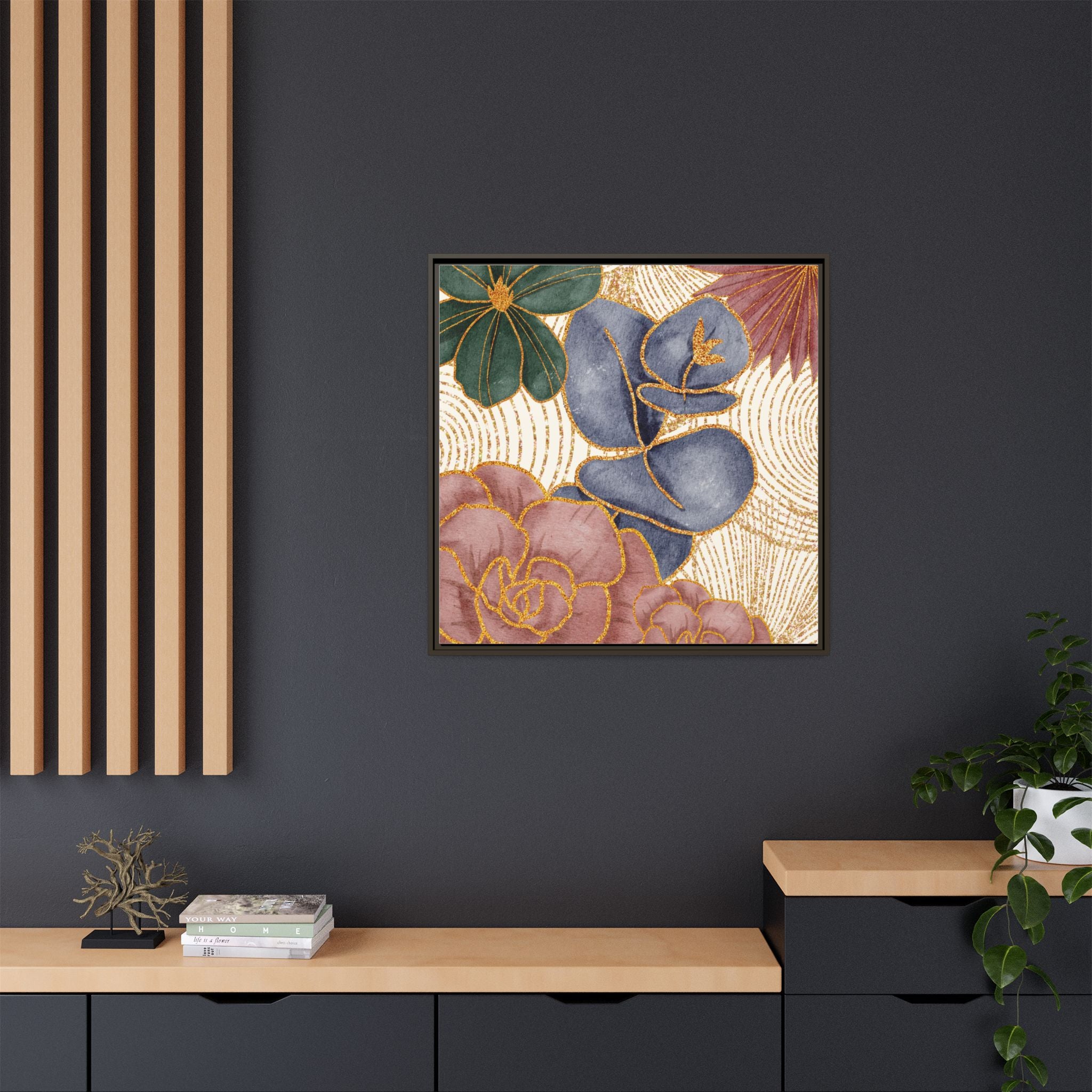 Gilded Flora Matte Canvas