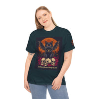 Halloween Cat Skull Unisex Heavy Cotton Tee