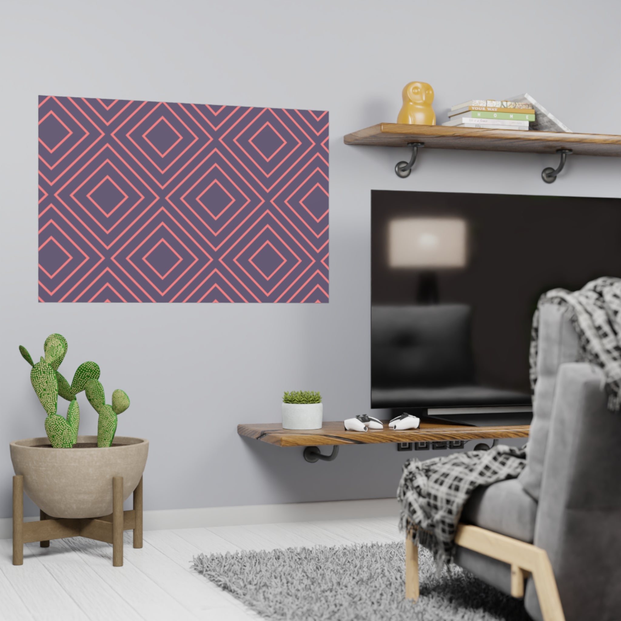 Optical Grid Matte Paper Poster