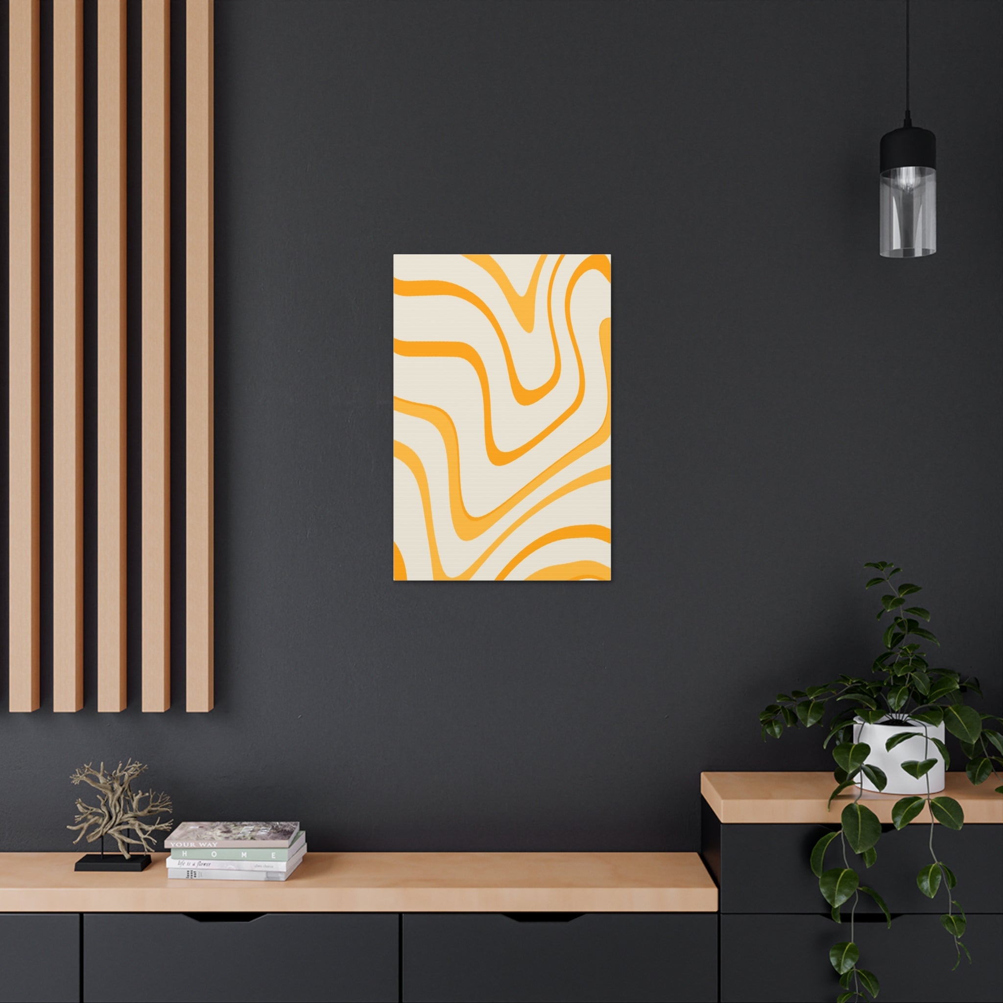 Golden Flow Canvas Gallery Wraps