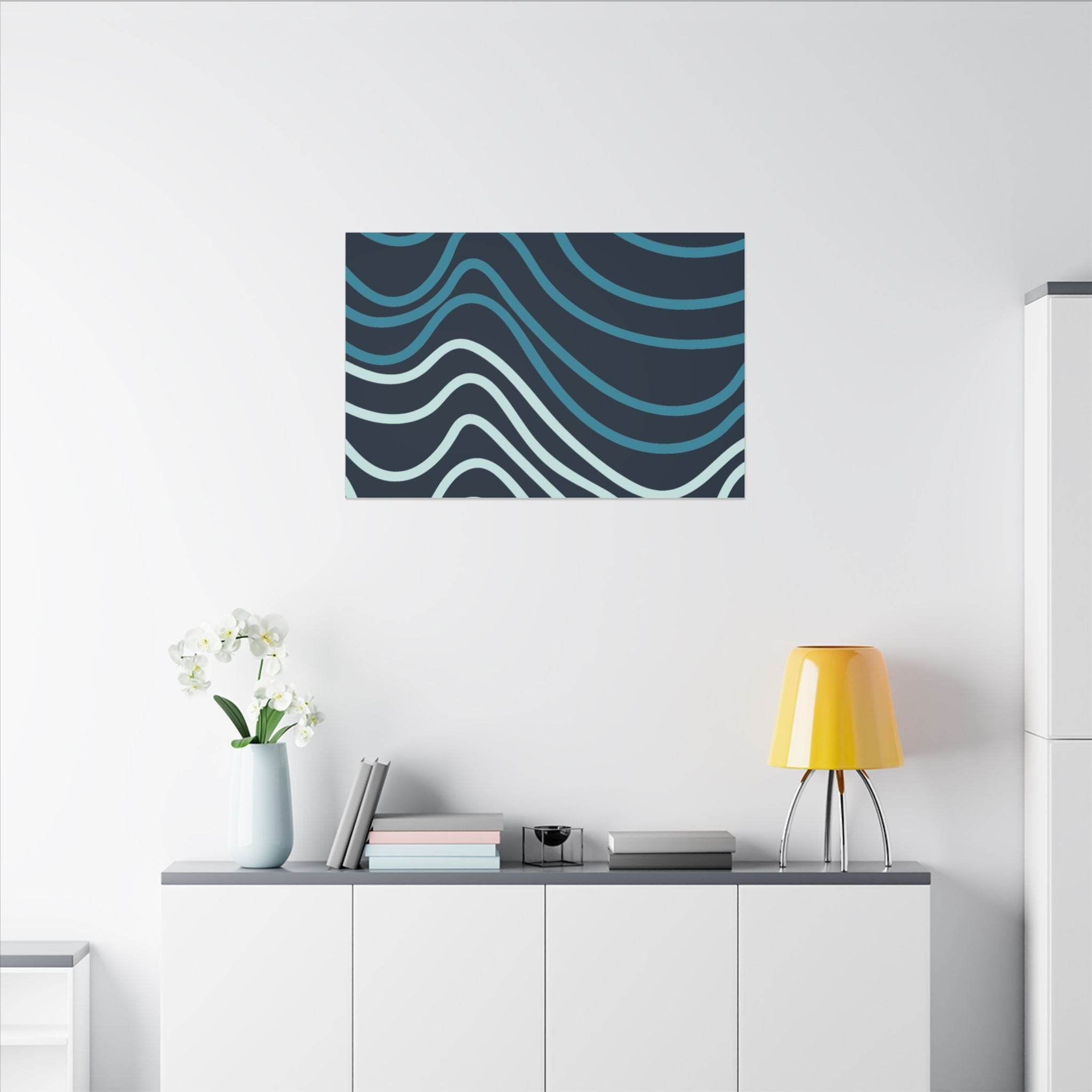 Wiggle Waves Matte Canvas Stretched Multi-Size - Esmeralda Ecostore