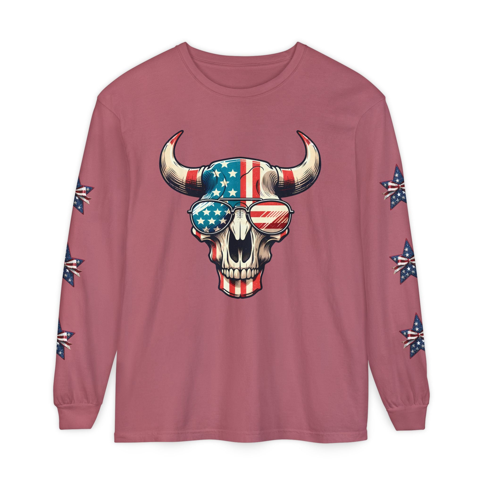 Liberty Horns Unisex Garment-Dyed Long Sleeve T-Shirt