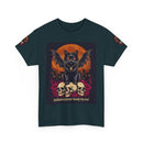 Halloween Cat Skull Unisex Heavy Cotton Tee
