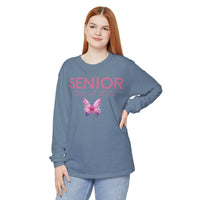 Senior Class of 2026 Butterfly Unisex Garment-Dyed Long Sleeve T-Shirt