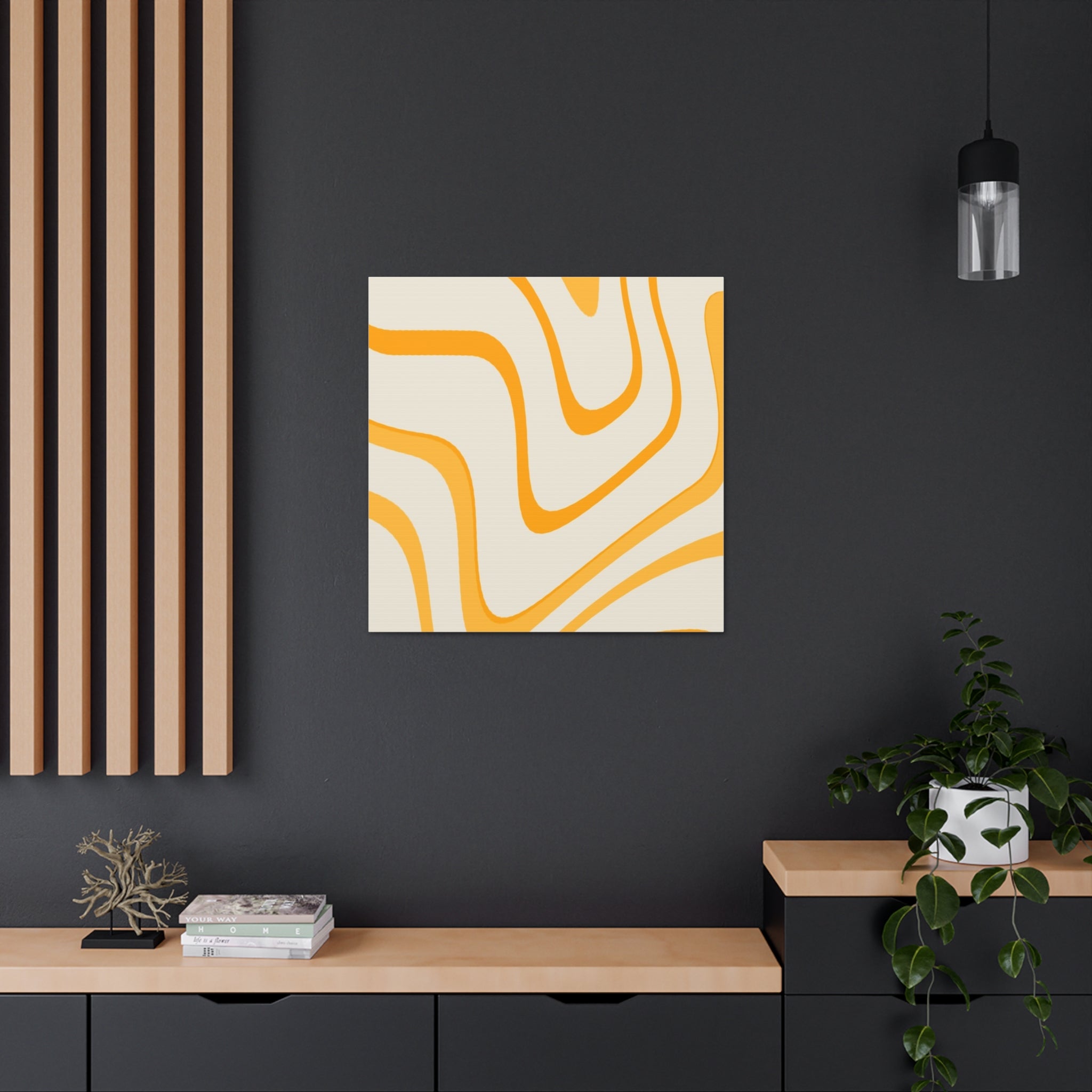 Golden Flow Canvas Gallery Wraps