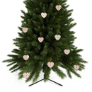 Red & Cream Festive Ceramic Ornaments 2-Side Print - Esmeralda Ecostore