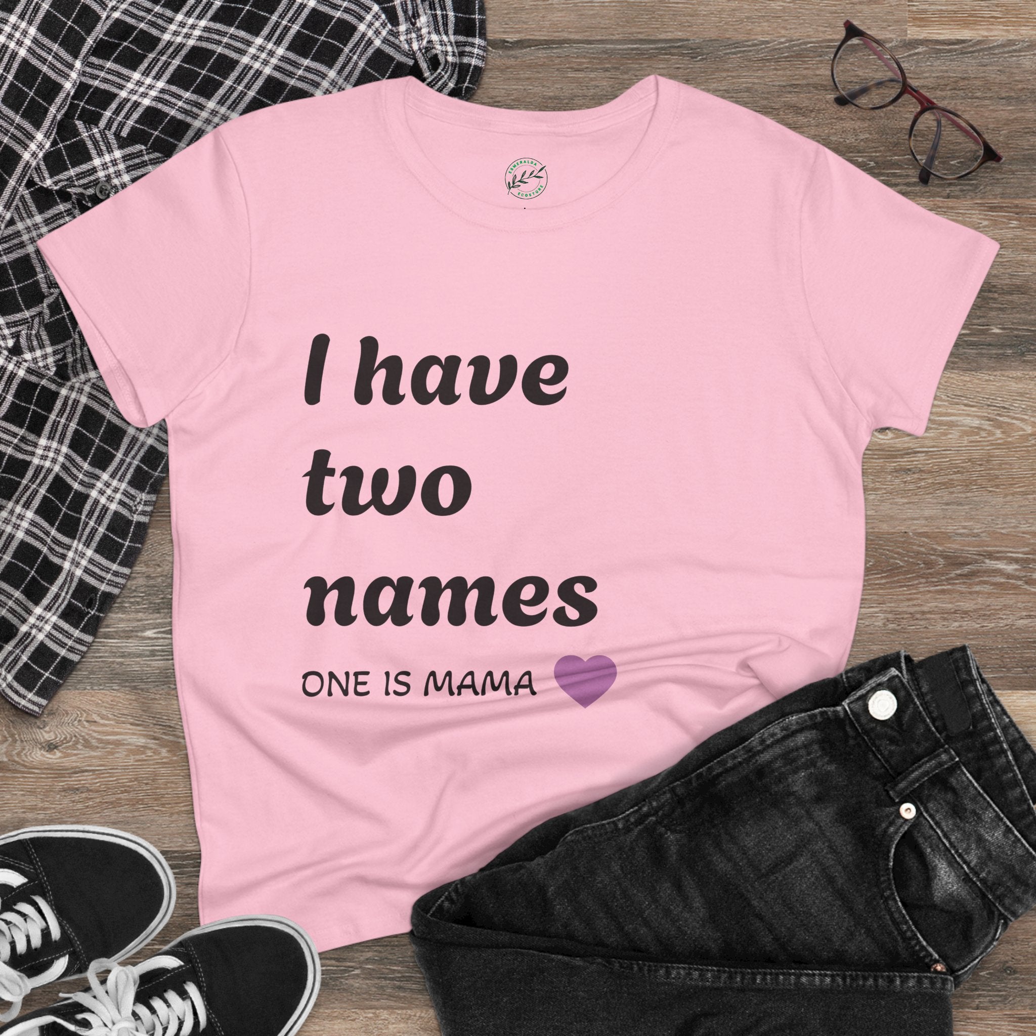 Mama's Names Eco-Friendly Women's Midweight Cotton Tee