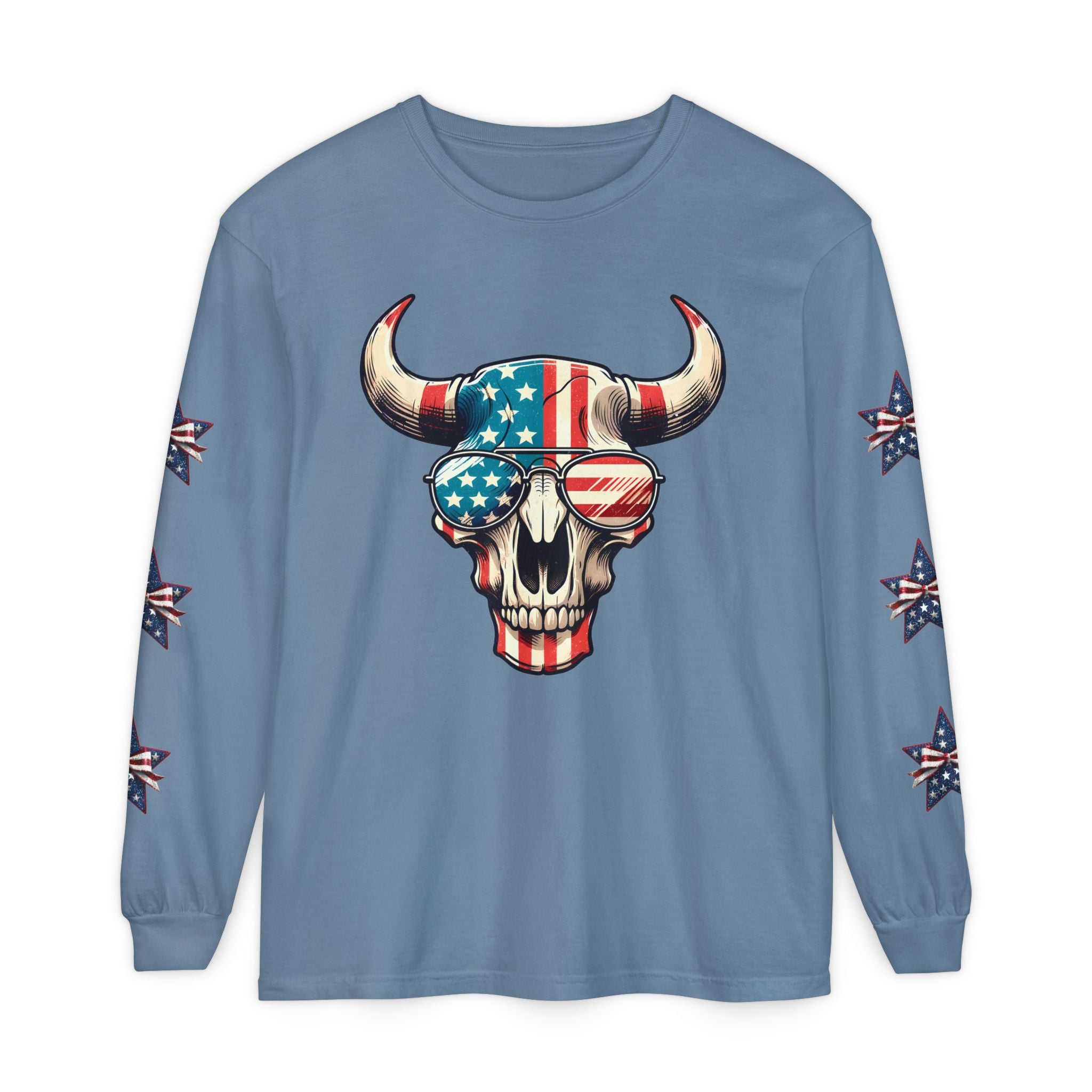 Liberty Horns Unisex Garment-Dyed Long Sleeve T-Shirt
