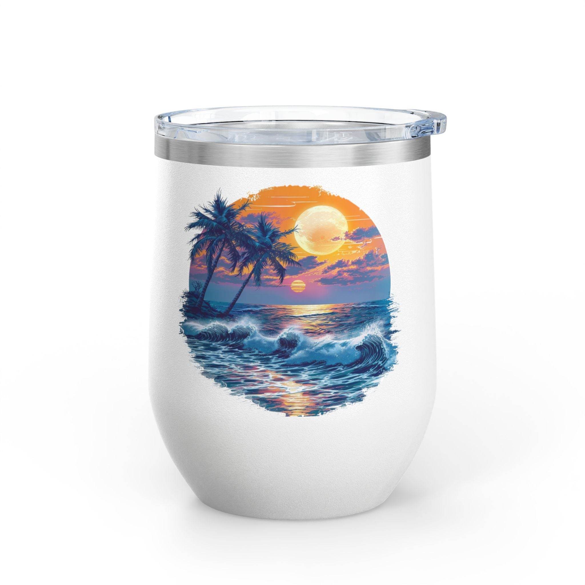 Tropical Sunset Wine Tumbler
