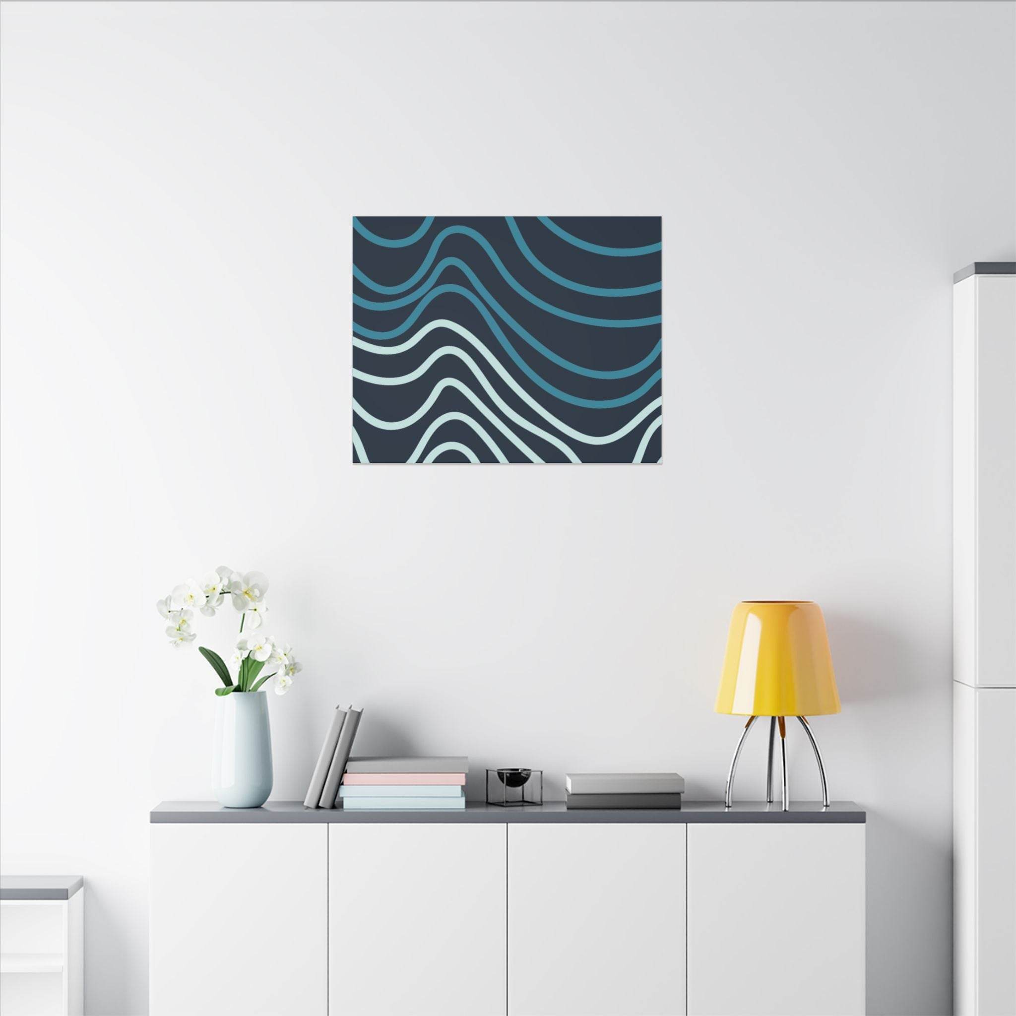Wiggle Waves Matte Canvas Stretched Multi-Size - Esmeralda Ecostore
